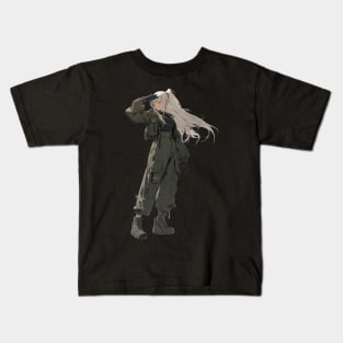 Anime Military Kawaii Girl Kids T-Shirt